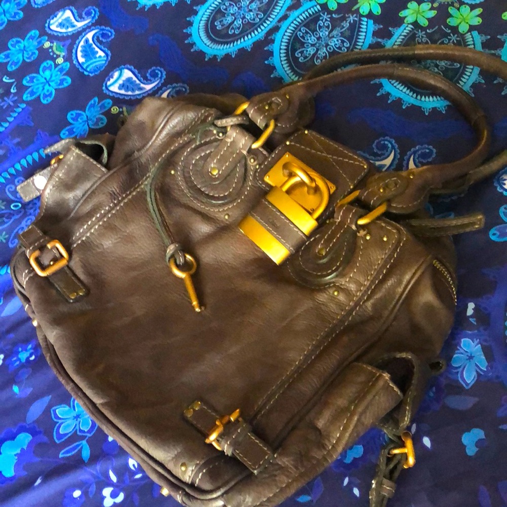 Original Chloe large Paddington bag in chocolate